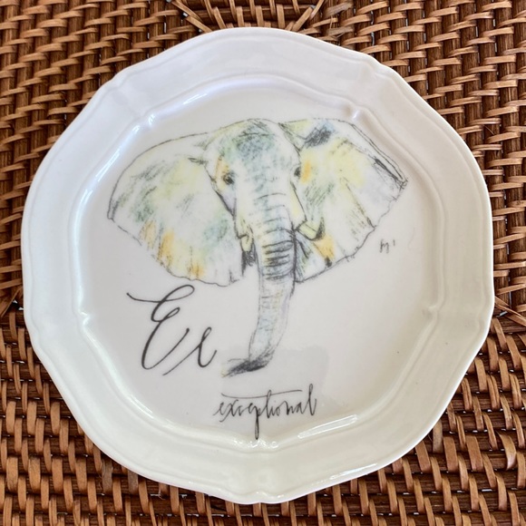 Anthropologie Other - Anthropologie Linea Carta E for (Exceptional) Elephant plate